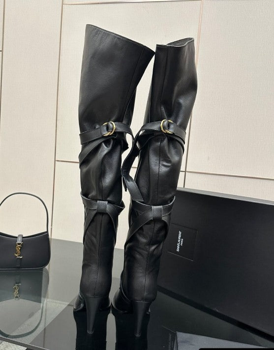 Y L Woman Boots Heel Over knee