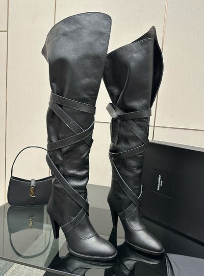 Y L Woman Boots Heel Over knee