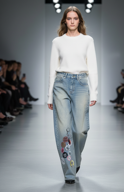 MI MI  Pants Jeans Woman
