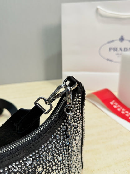 PRD Crystal Cleo Adjustable Strap Shoulder Bag 24 cm