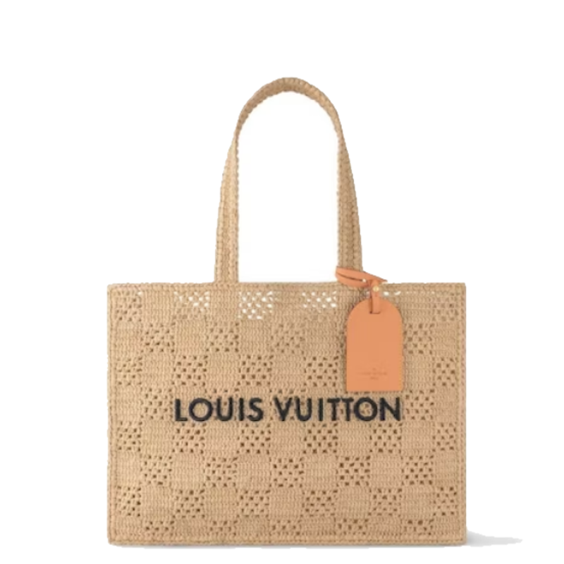 LU Raffia  Bag Tote MM 44 cm