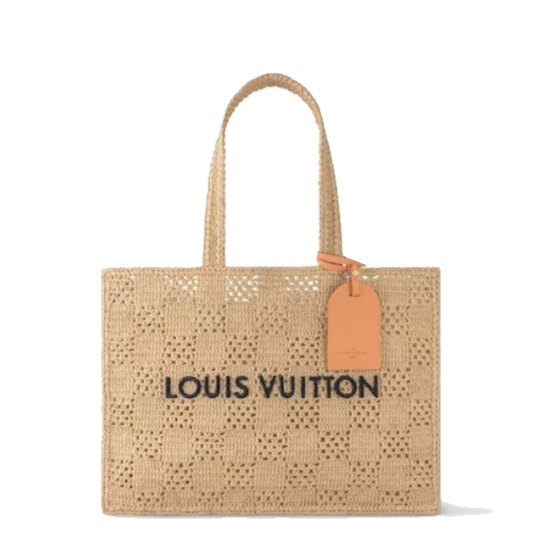 LU Raffia  Bag Tote MM 44 cm