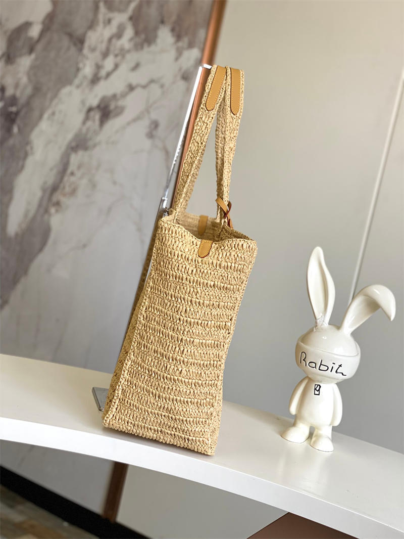 LU Raffia  Bag Tote MM 44 cm