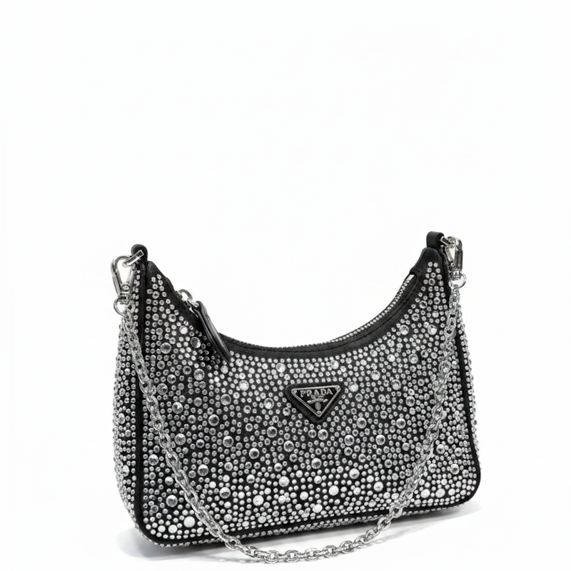 PRD Crystal Cleo Adjustable Strap Shoulder Bag 24 cm