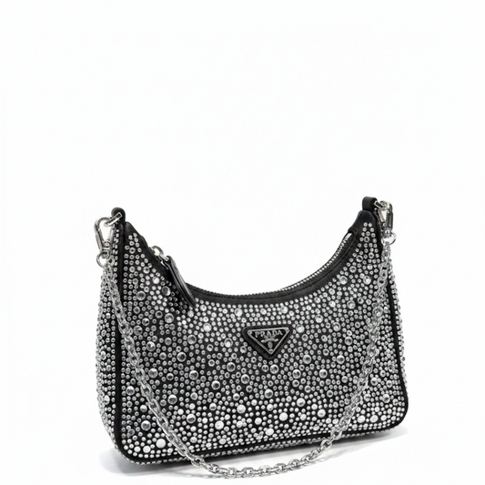 PRD Crystal Cleo Adjustable Strap Shoulder Bag 24 cm
