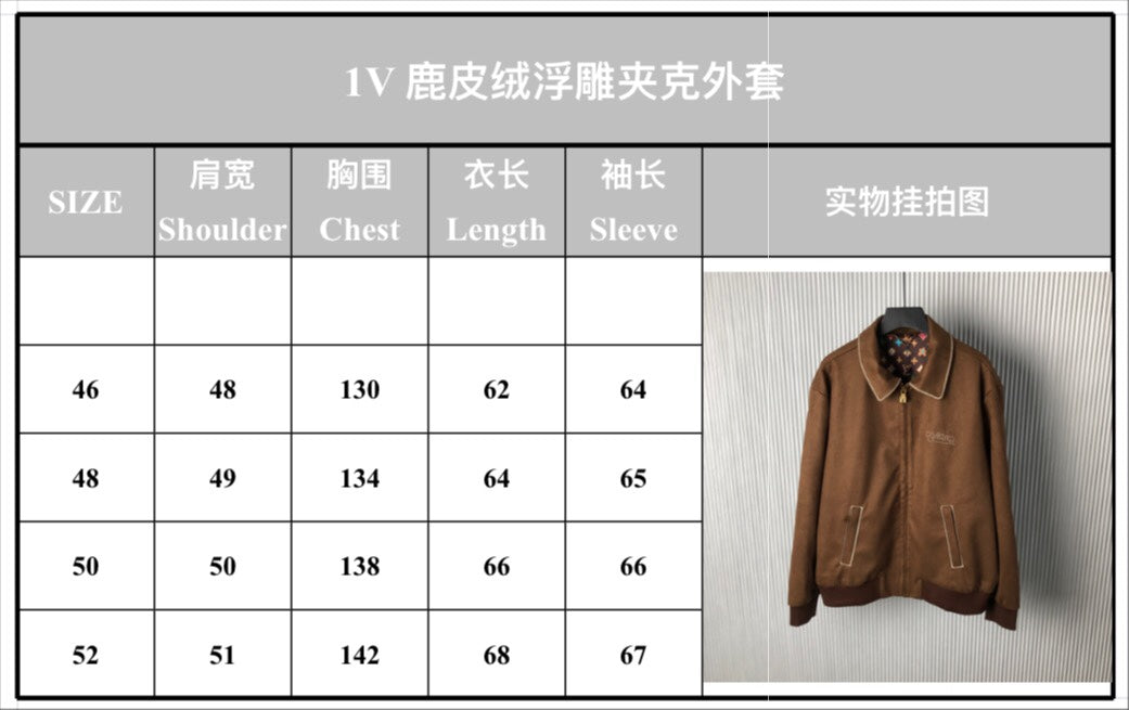 LU Embroidered Suede Calfskin Bomber Jacket Man Limited IOF