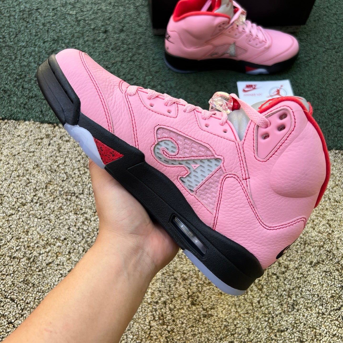N*KE Air Jorda 5 AJ5 Retro Awake NY Arctic Pink Sneakers 46