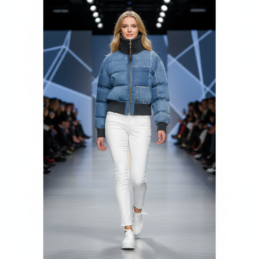 LU Denim Quilted Jacket Woman  Limited