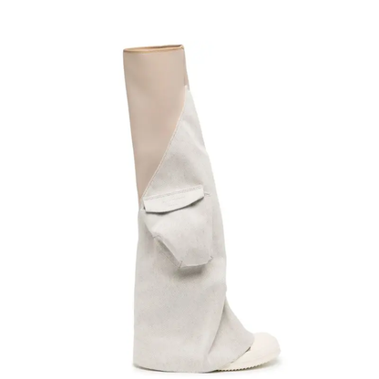 Rick Owen  cargo fetish knee length boots Woman 2 Color's