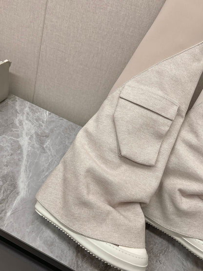 Rick Owen  cargo fetish knee length boots Woman 2 Color's