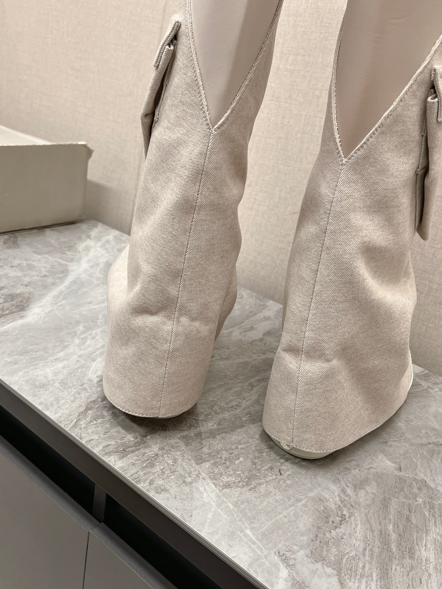 Rick Owen  cargo fetish knee length boots Woman 2 Color's