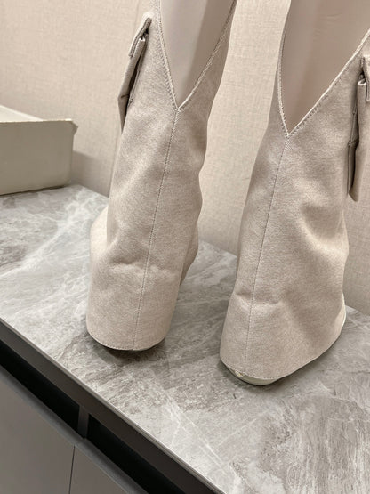 Rick Owen  cargo fetish knee length boots Woman 2 Color's