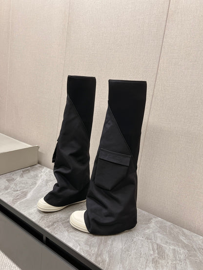 Rick Owen  cargo fetish knee length boots Woman 2 Color's