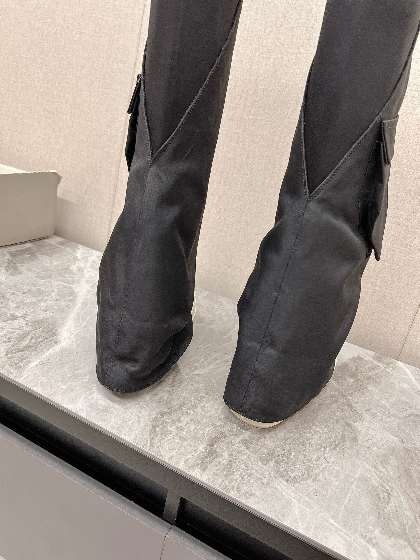 Rick Owen  cargo fetish knee length boots Woman 2 Color's