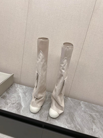 Rick Owen  cargo fetish knee length boots Woman 2 Color's