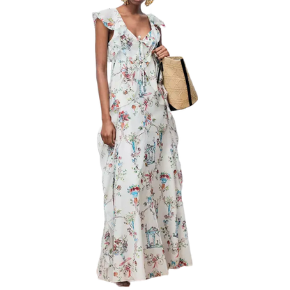 CHD Woman long  Long Ruffled Dress  QQ
