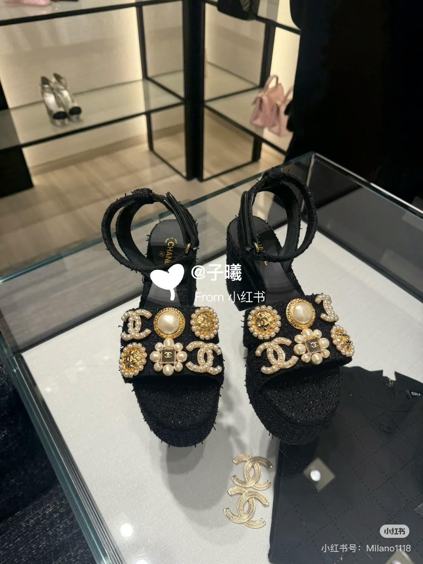 CHL Tweed Jewel  Sandals Woman