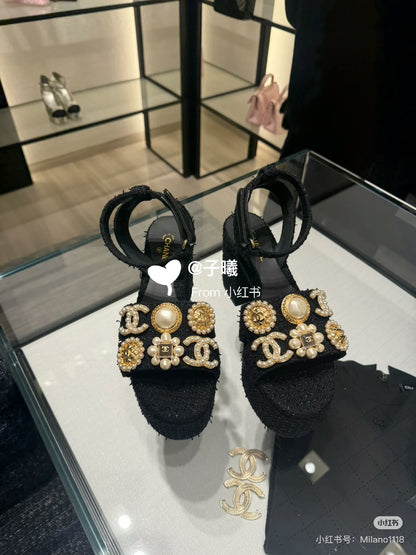 CHL Tweed Jewel  Sandals Woman