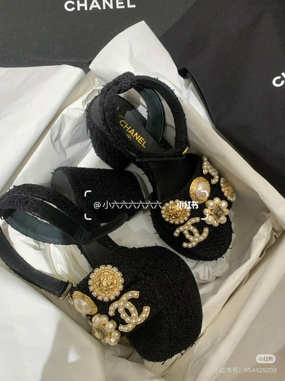 CHL Tweed Jewel  Sandals Woman
