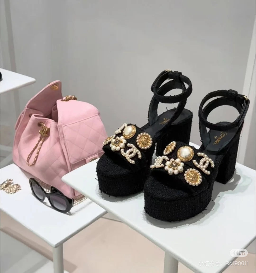 CHL Tweed Jewel  Sandals Woman