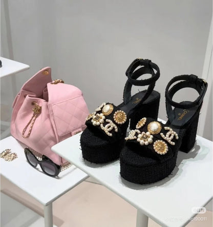 CHL Tweed Jewel  Sandals Woman