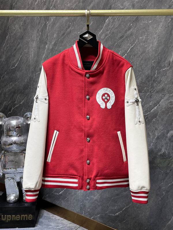 CHROM H Jacket Baseball Varsity Bomber 2 Color's