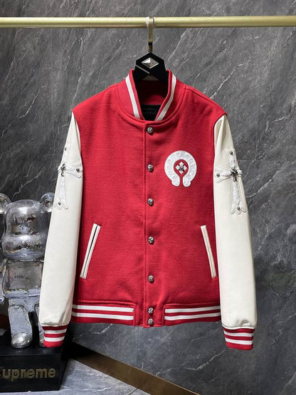 CHROM H Jacket Baseball Varsity Bomber 2 Color's