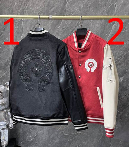 CHROM H Jacket Baseball Varsity Bomber 2 Color's