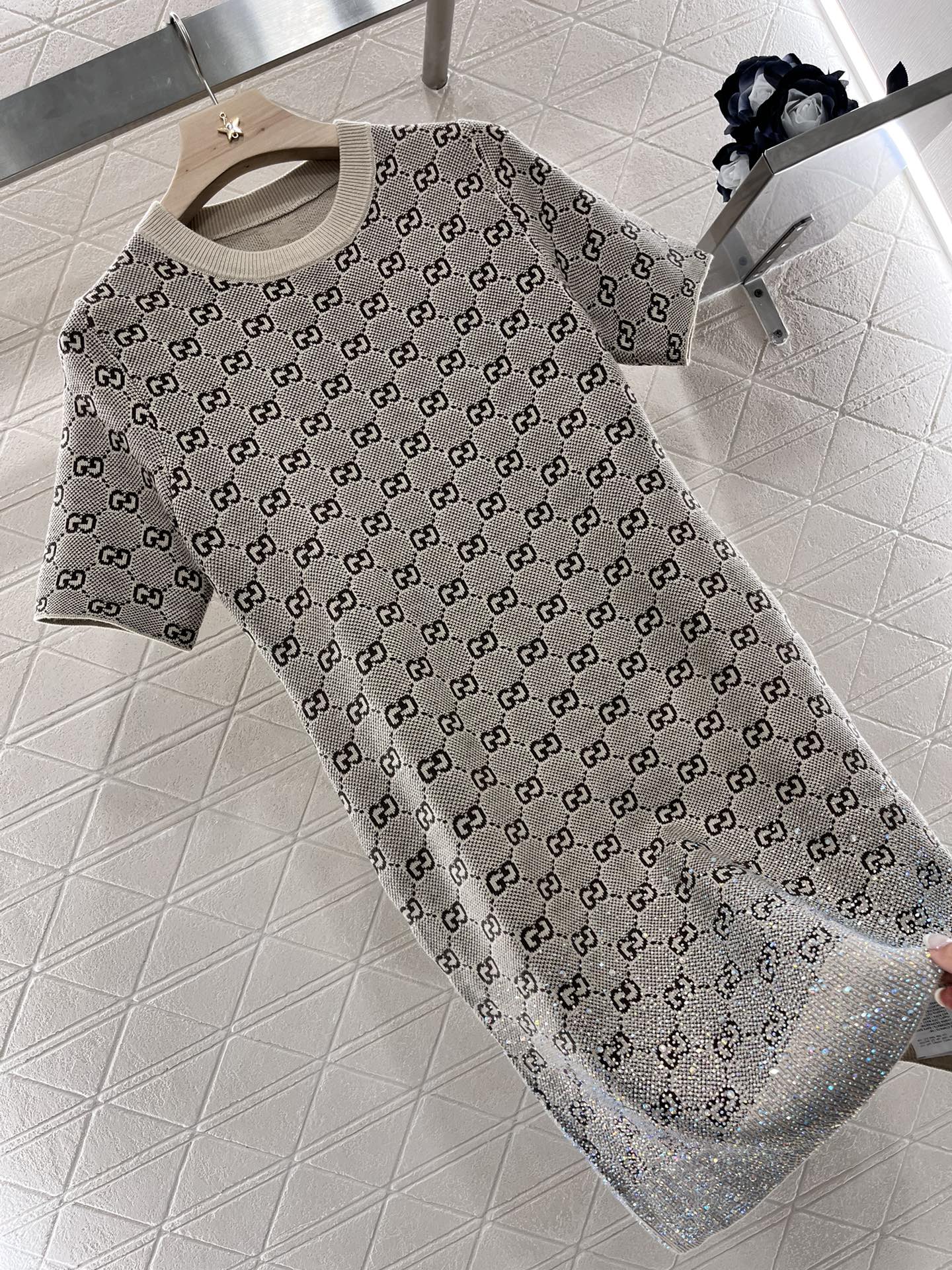 GU Sequin Accent Fitted dress  limited