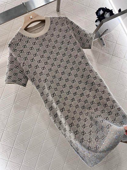 GU Sequin Accent Fitted dress  limited