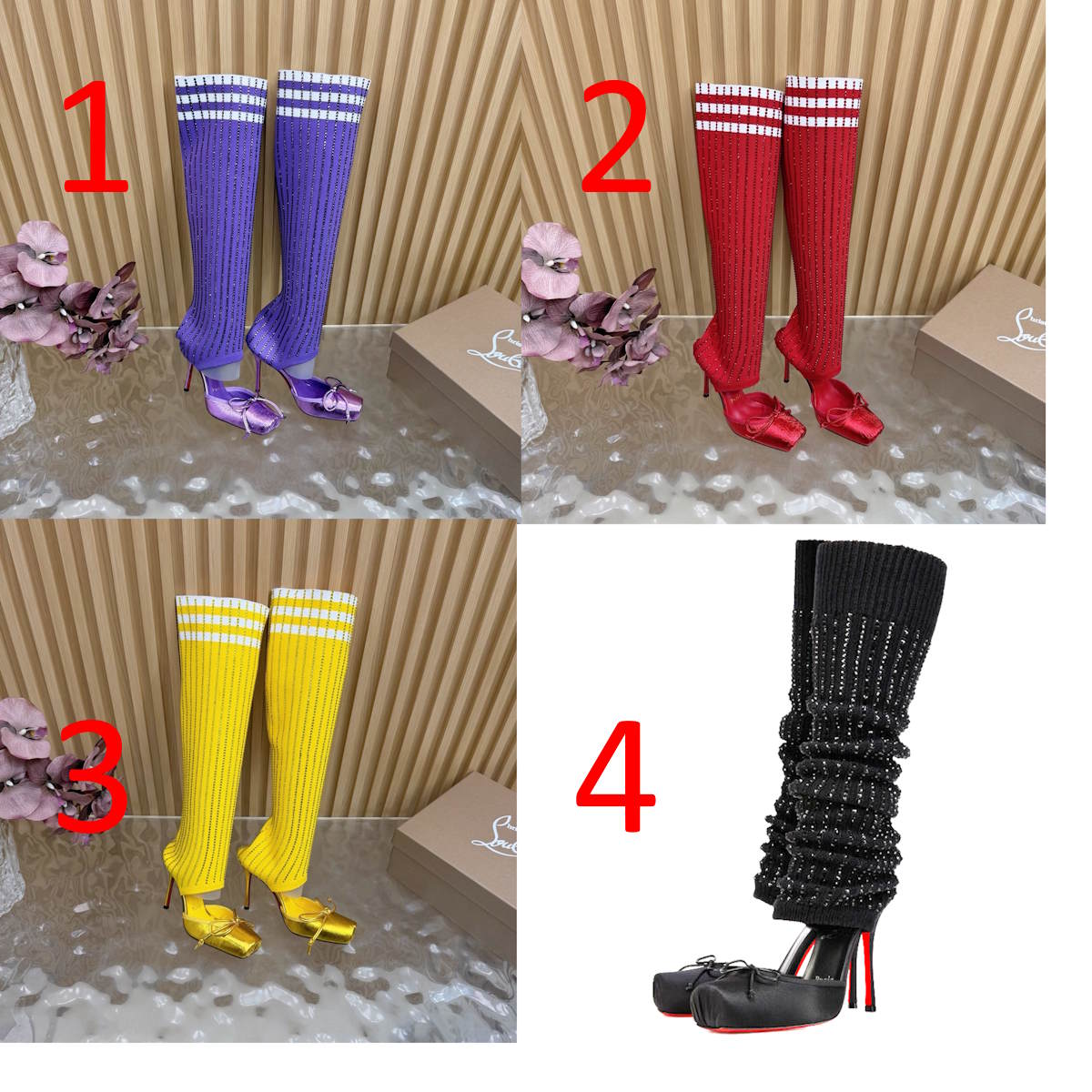 LABUTIN Ca sia An mac Woman Shoes Pump 4 Color's Heels 42