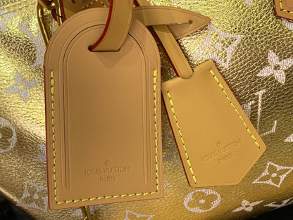 LU Shopping   bag Gold Tone