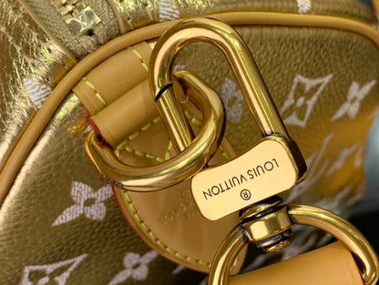 LU Shopping   bag Gold Tone