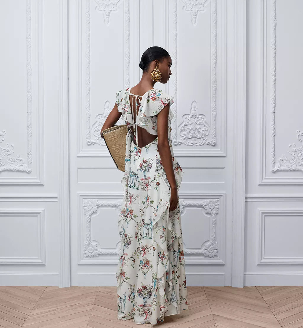 CHD Woman long  Long Ruffled Dress  QQ