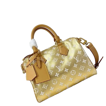 LU Shopping   bag Gold Tone