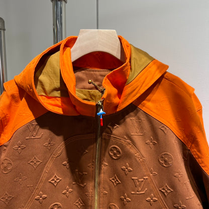 LU  Monogram Hooded Denim Jacket IOFF