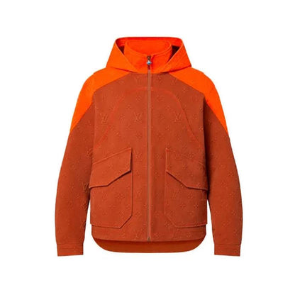 LU  Monogram Hooded Denim Jacket IOFF