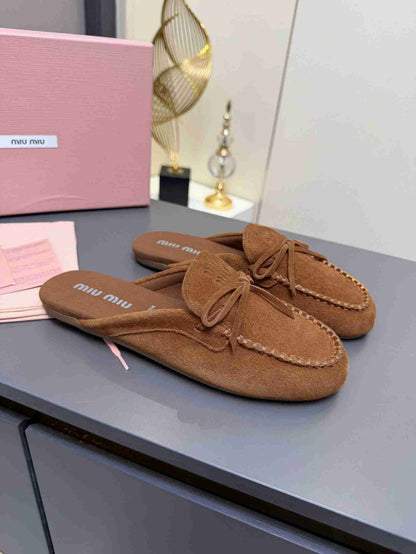 MI MI  Suede Mule slippers   Woman 5 Color's