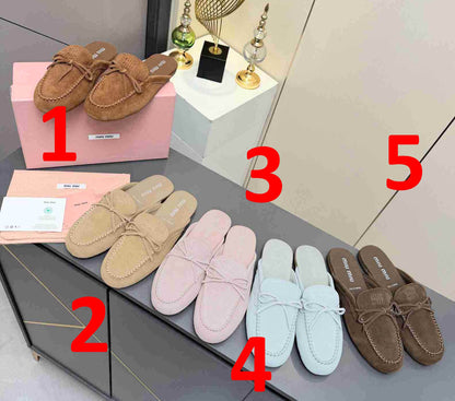MI MI  Suede Mule slippers   Woman 5 Color's