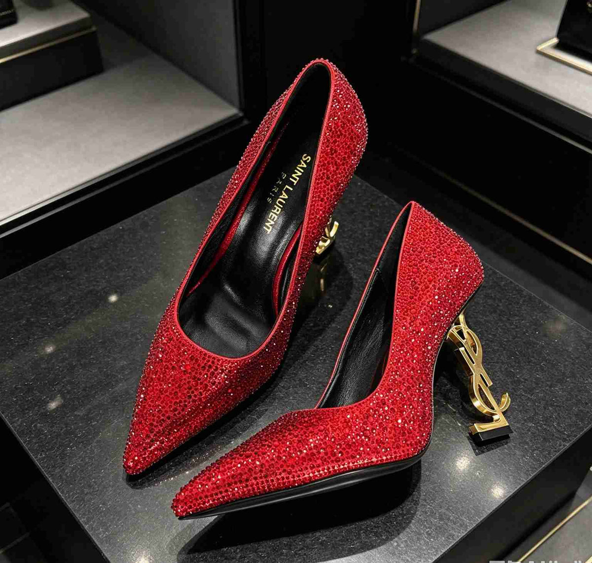 Y L Shoes  Woman Heels 2 Color's Stones