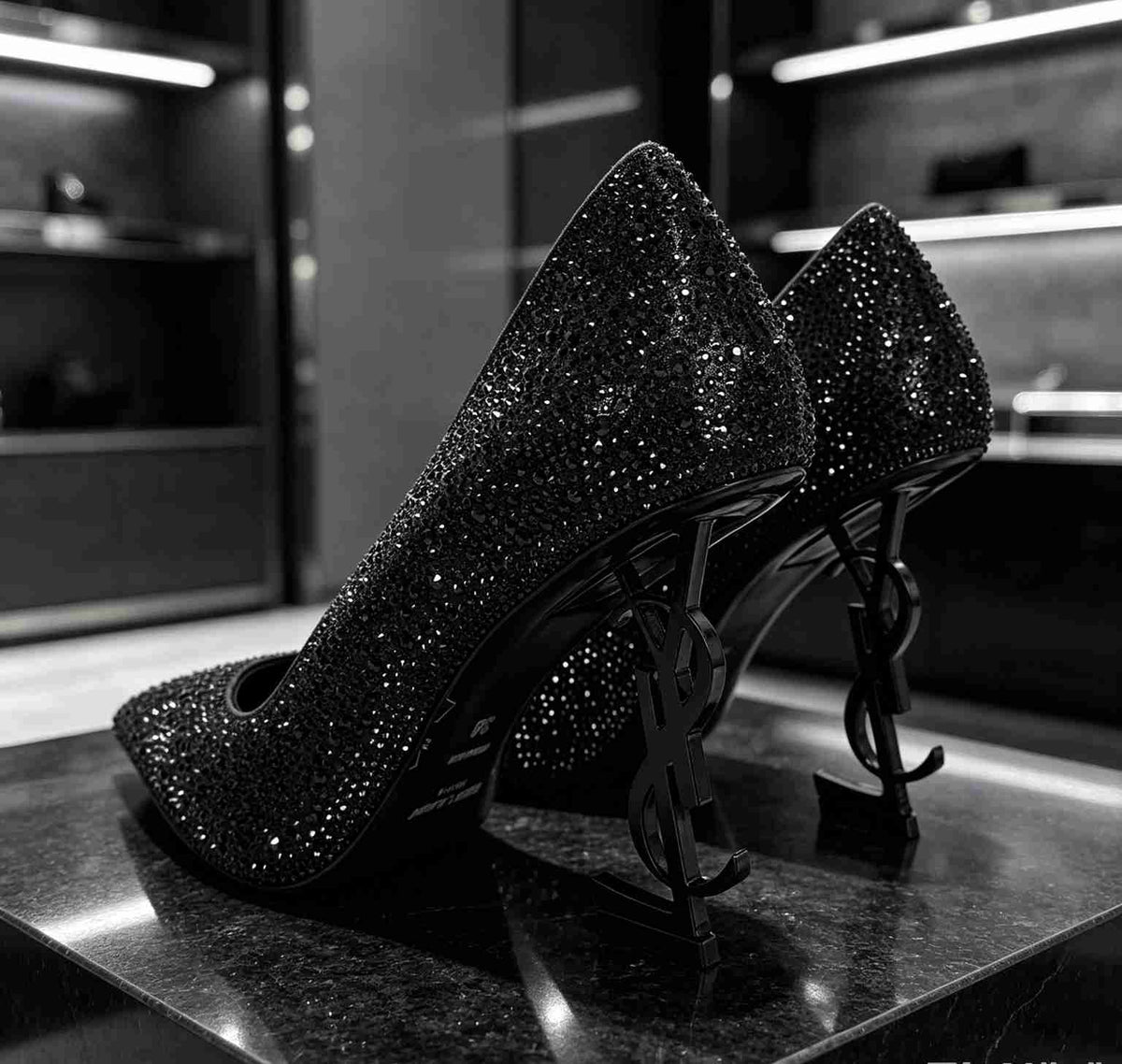Y L Shoes  Woman Heels 2 Color's Stones
