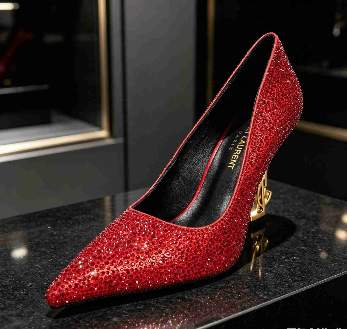 Y L Shoes  Woman Heels 2 Color's Stones