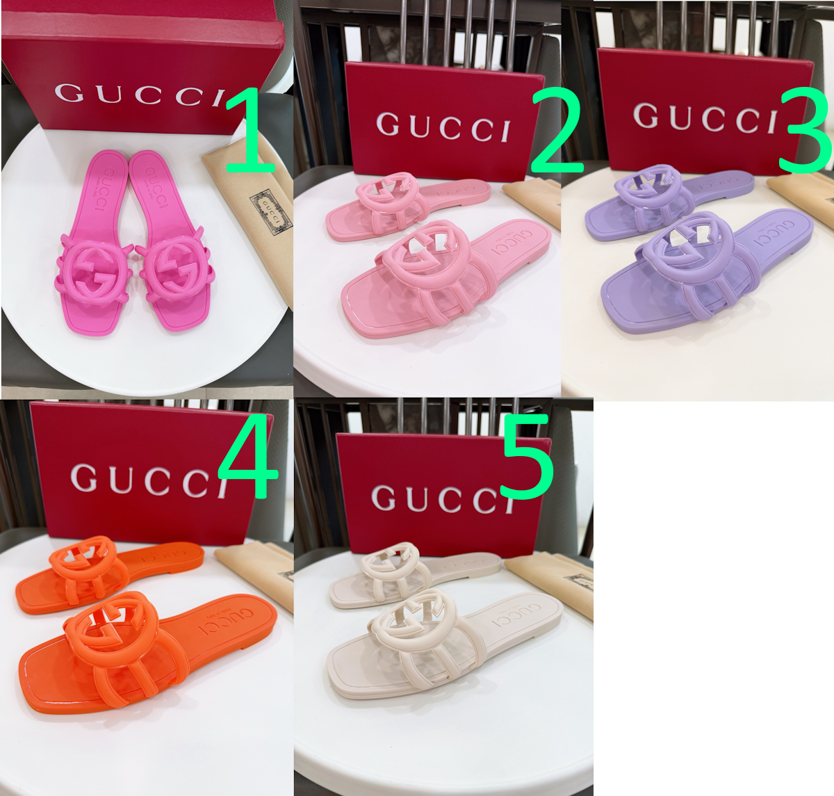 GU Slippers  Woman Size  5 Color's