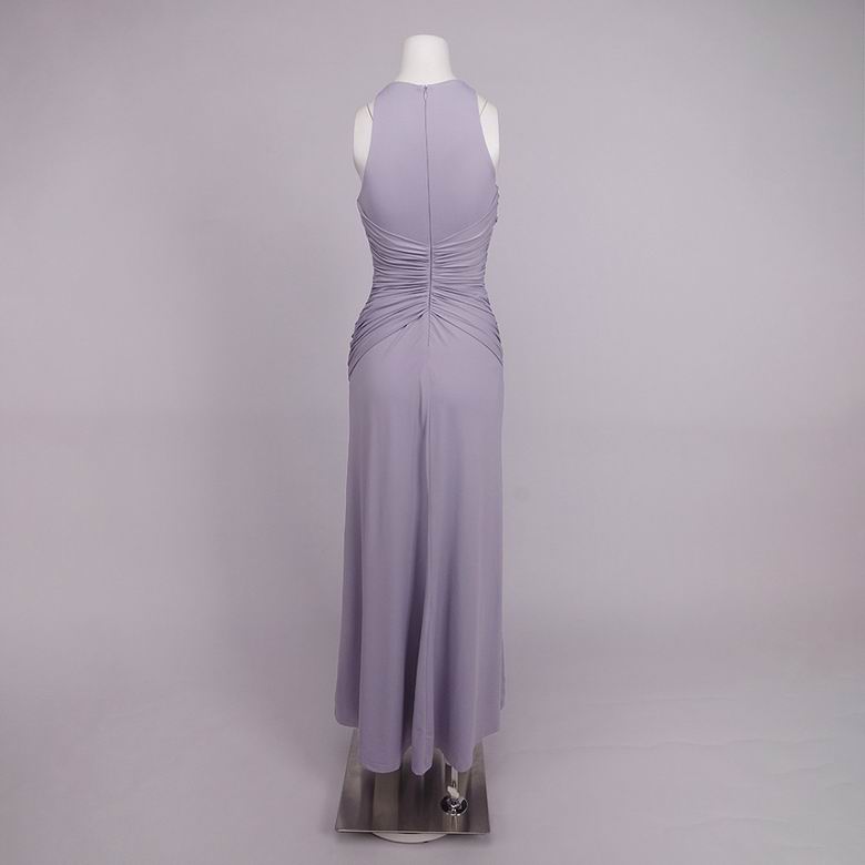 HERVE Party Genevra Purple Ruched Maxi dress
