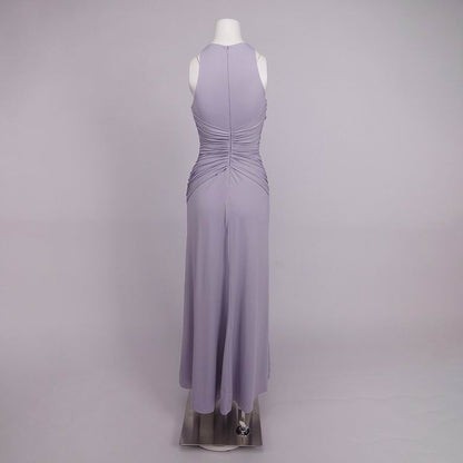 HERVE Party Genevra Purple Ruched Maxi dress