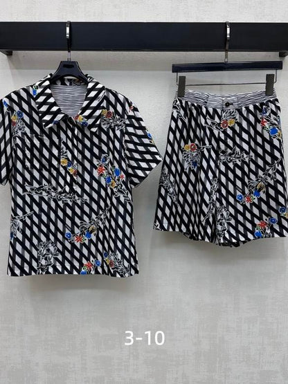 CHL Crepe Jacket Short  Set Woman