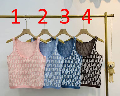 FEN Tank Knitted Top  T - shirt 4 Color's Woman