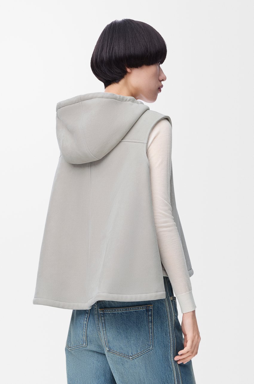 LO EVE  Leather Shearling Jacket Vest 2 Color's