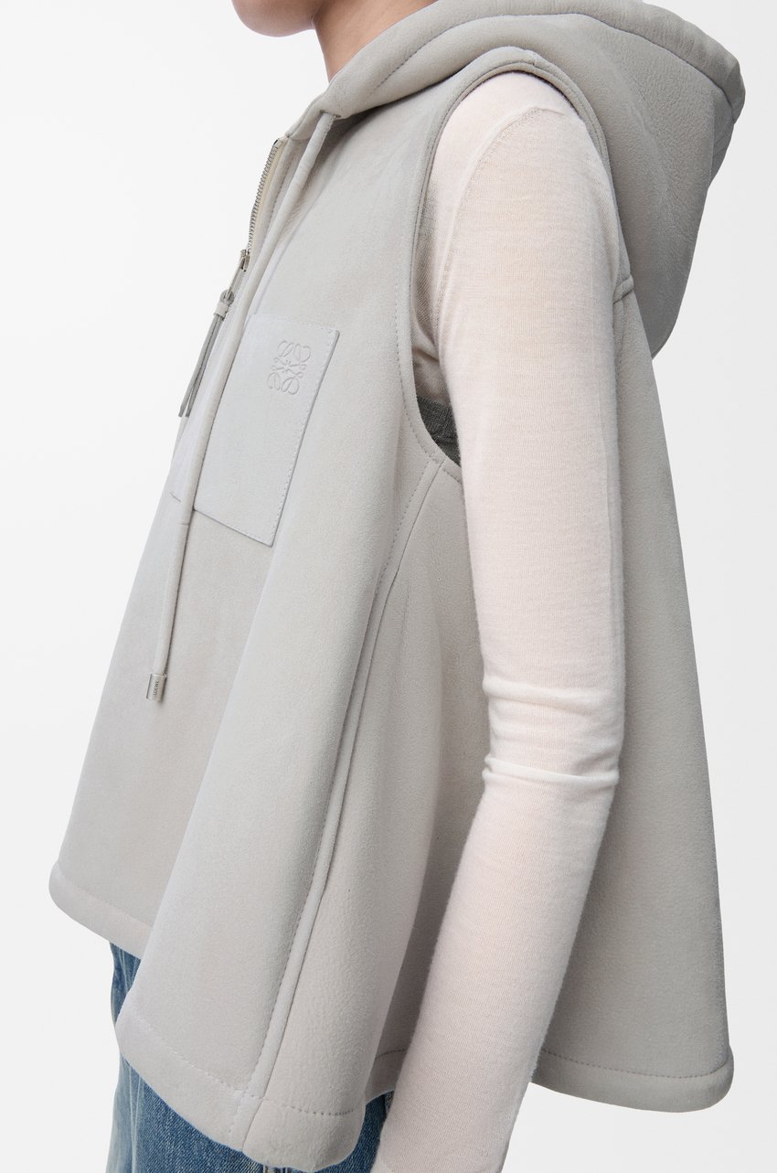 LO EVE  Leather Shearling Jacket Vest 2 Color's