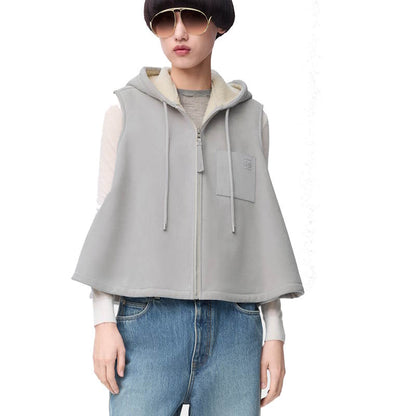 LO EVE  Leather Shearling Jacket Vest 2 Color's